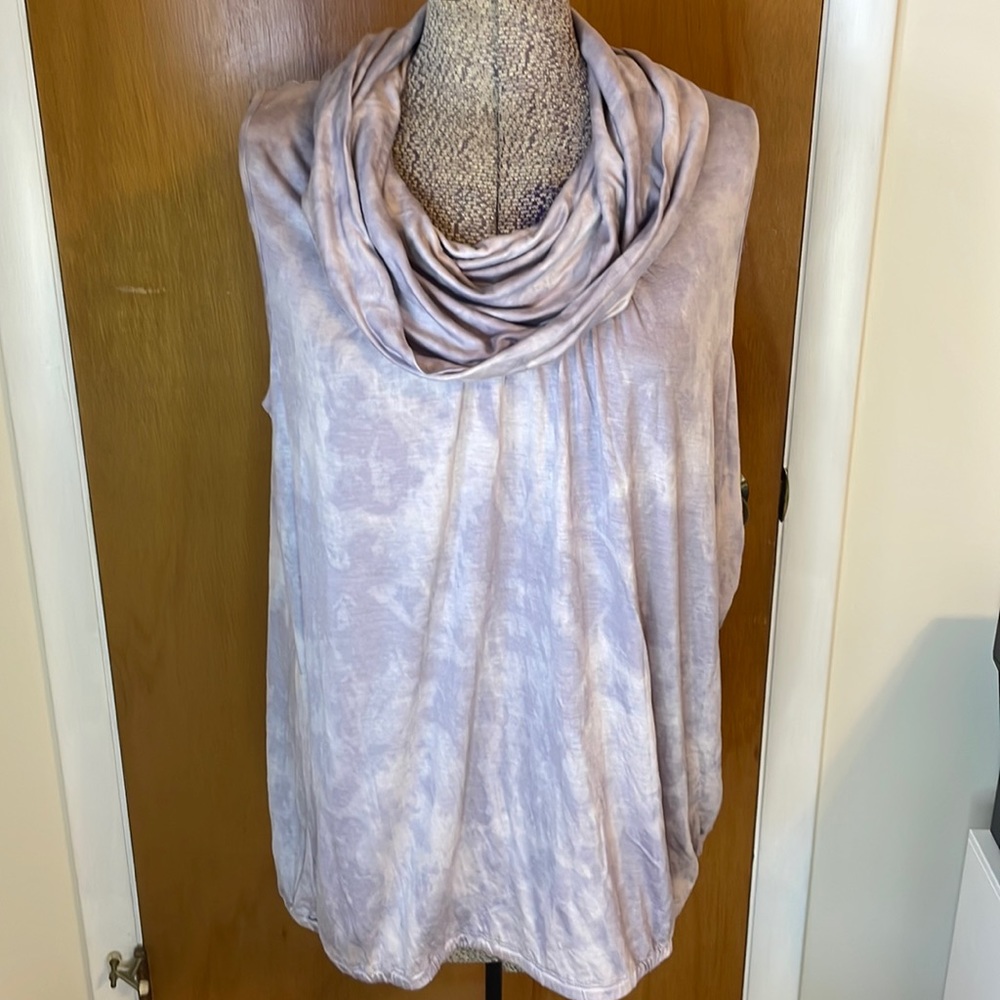 Michael Kors NWT Womens 2X Sleeveless Cowl Neck Dusty Purple and Gray Top